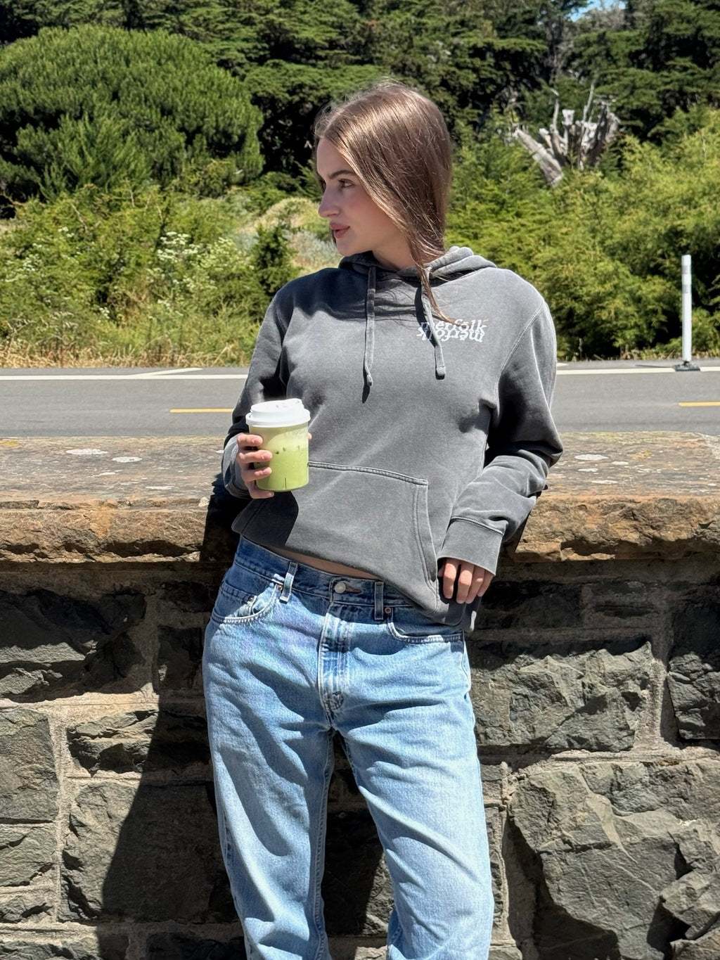 mërfōlk fishing hoodie- charcoal
