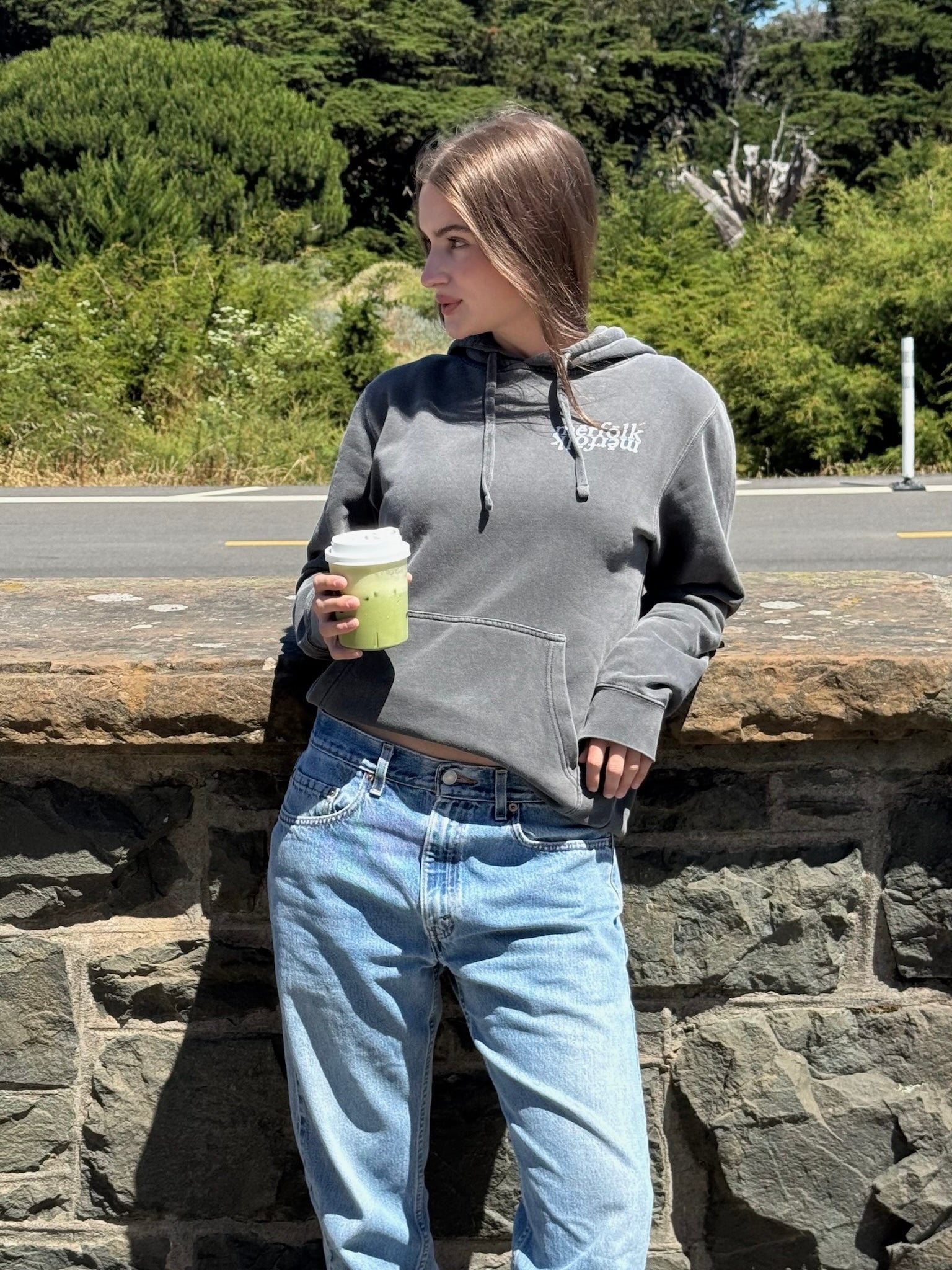 mërfōlk fishing hoodie- charcoal