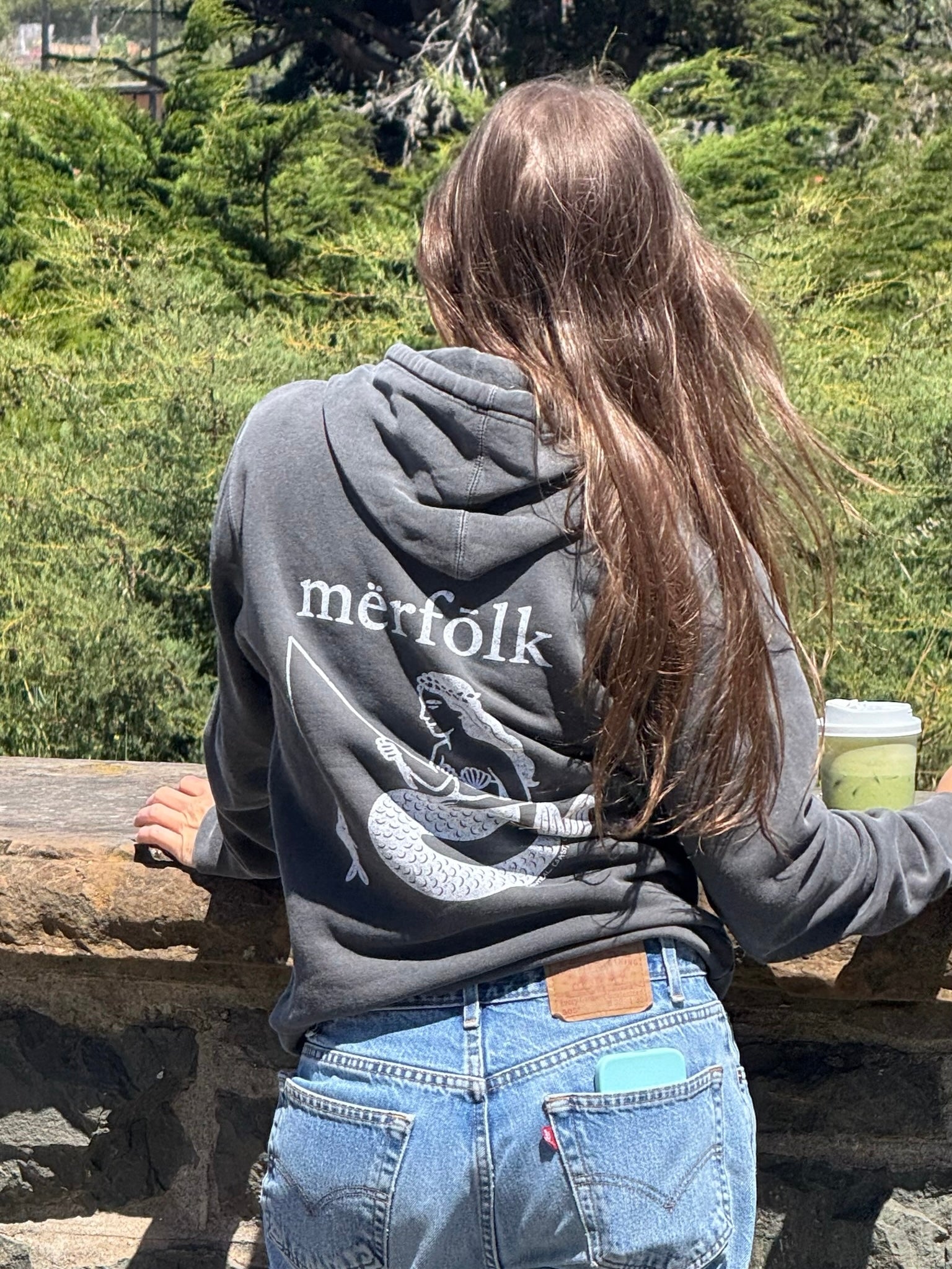 mërfōlk fishing hoodie- charcoal