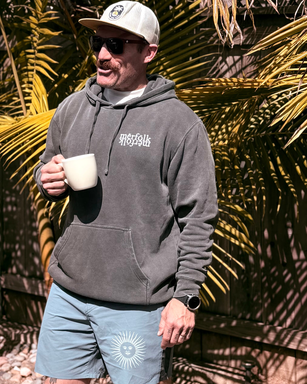 mërfōlk fishing hoodie- charcoal